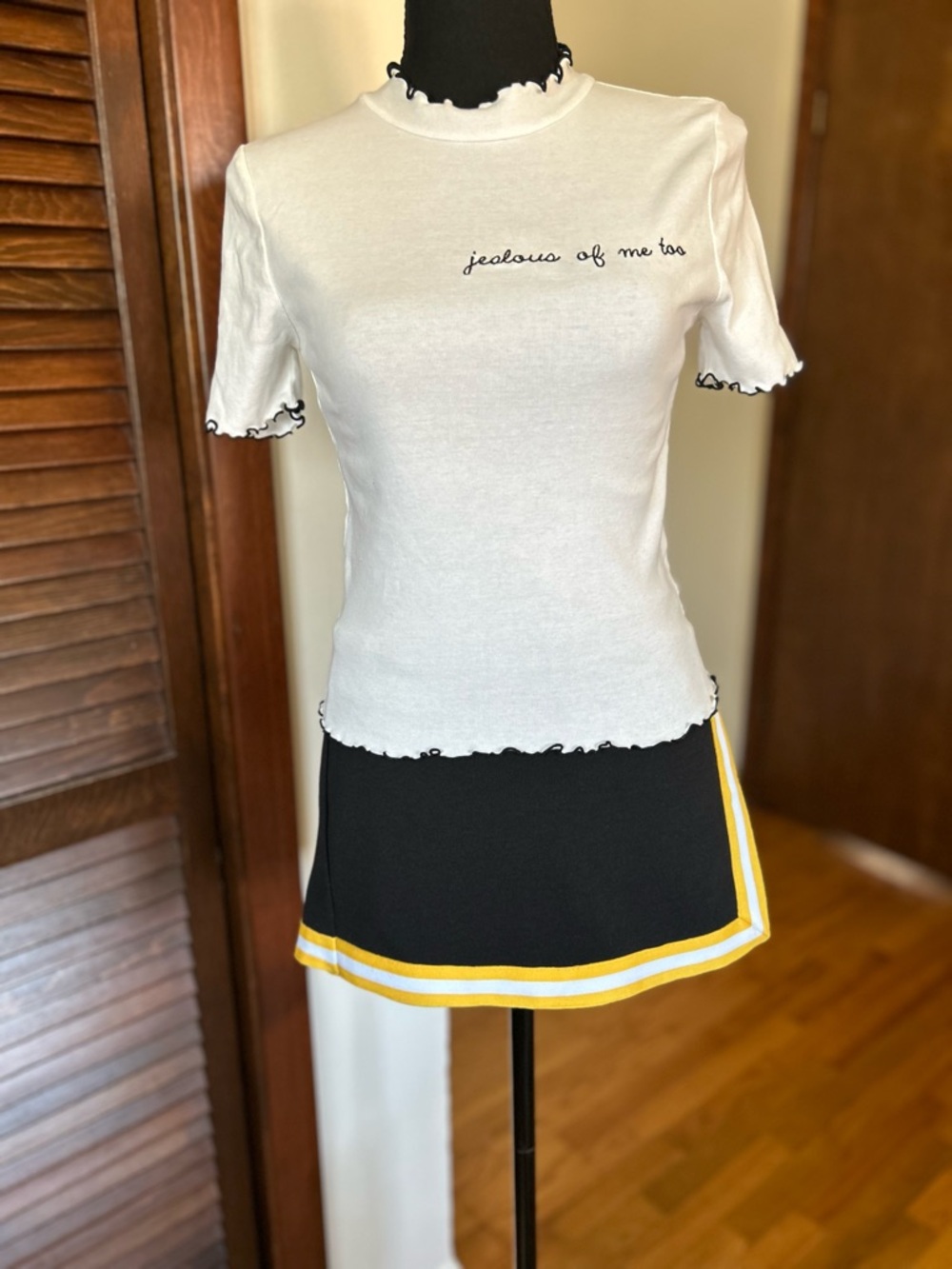 Urban Outfitters Tiffany Color-block Trim Skort Wrap Style Overlay
